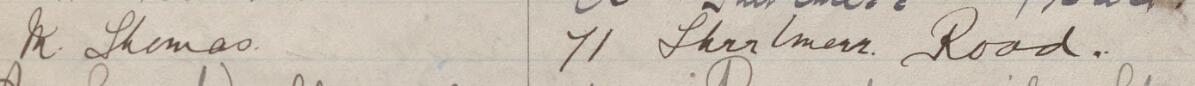 Image of M. Thoma.s's signature and address in the petition