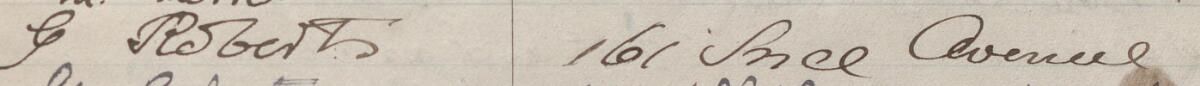 Image of G Roberts's signature and address in the petition