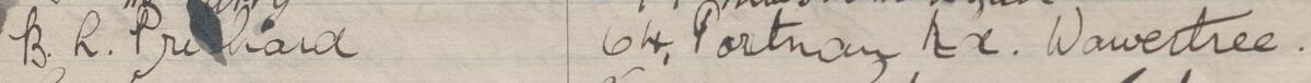 Image of B. L. Prichard's signature and address in the petition