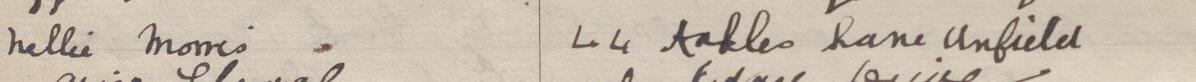 Image of Nellie Morris's signature and address in the petition