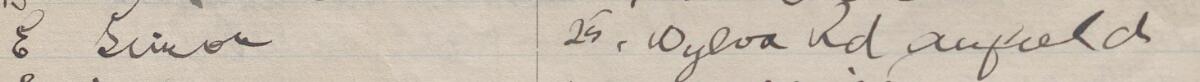 Image of E Simon's signature and address in the petition