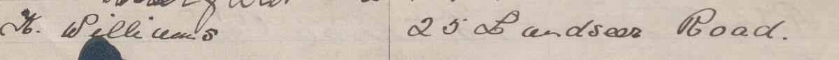 Image of K. Williams's signature and address in the petition