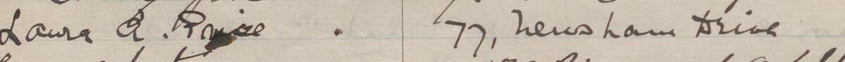Image of Laura A. Price's signature and address in the petition