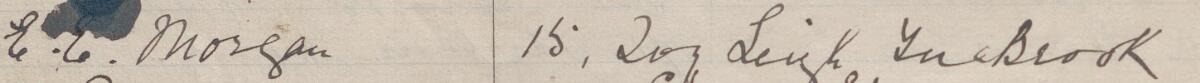 Image of E.E.Morgan's signature and address in the petition