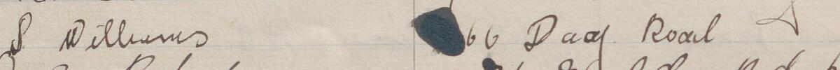 Image of S. Williams's signature and address in the petition