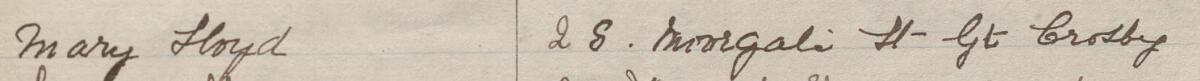 Image of Mary Lloyd's signature and address in the petition