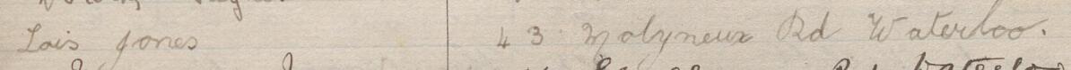 Image of Lois Jones's signature and address in the petition