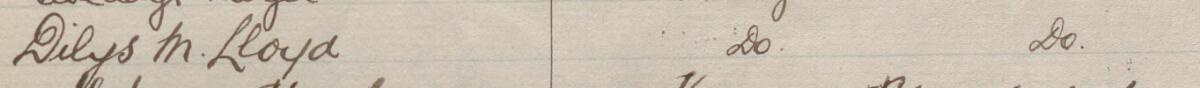 Image of Dilys M Lloyd's signature and address in the petition