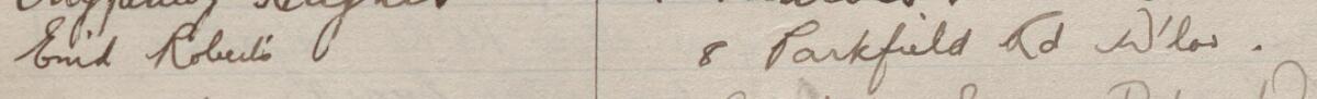 Image of Enid Roberts's signature and address in the petition