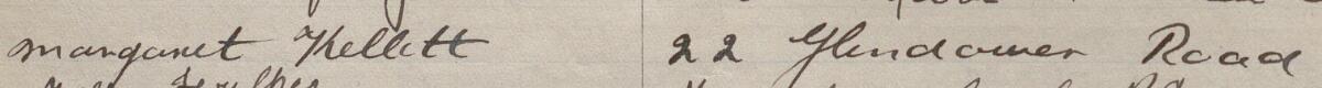 Image of Margaret Kellitt's signature and address in the petition