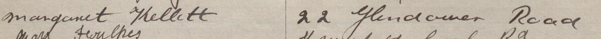 Image of Margaret Thellit's signature and address in the petition