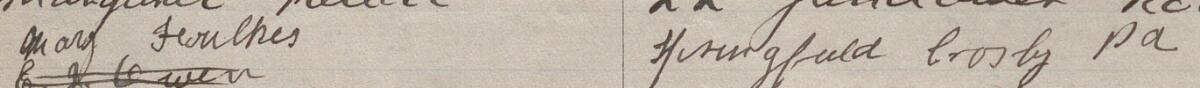 Image of Mary Foulkes's signature and address in the petition