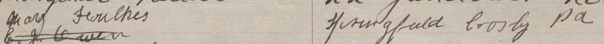 Image of Mary Foulkes's signature and address in the petition