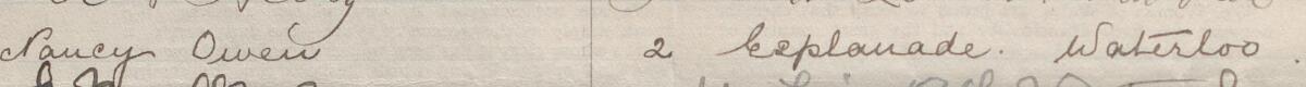 Image of Nancy Owen's signature and address in the petition