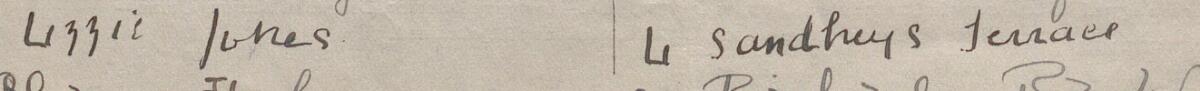 Image of Lizzie Jones's signature and address in the petition