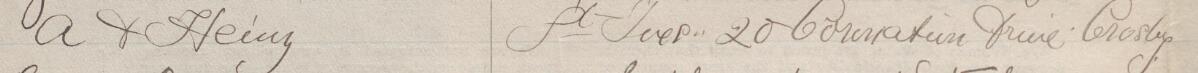 Image of A T Heinz's signature and address in the petition