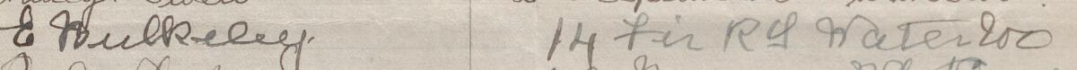 Image of E Bulkeley's signature and address in the petition