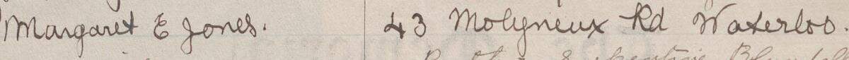 Image of Margaret E Jones's signature and address in the petition