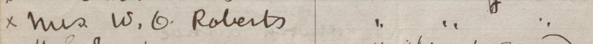 Image of Mrs W. O. Roberts's signature and address in the petition