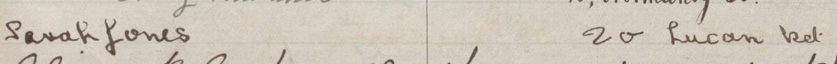 Image of Sarah Jones's signature and address in the petition