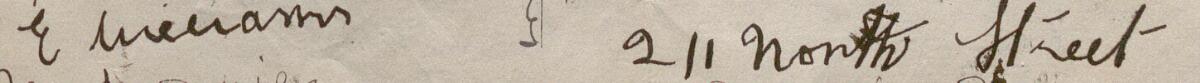 Image of E Williams's signature and address in the petition
