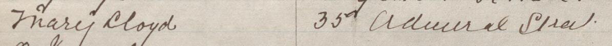 Image of Mary Lloyd's signature and address in the petition