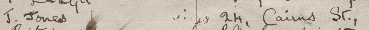 Image of J Jones's signature and address in the petition