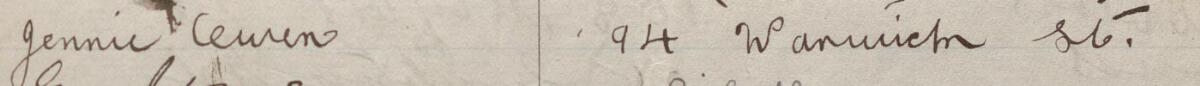 Image of Jennie Lewen's signature and address in the petition