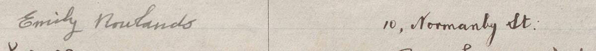 Image of Emily Rowlands's signature and address in the petition