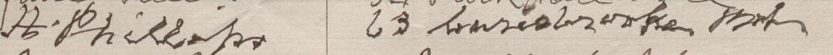 Image of H Phillips's signature and address in the petition