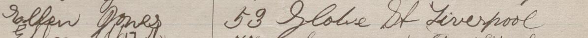 Image of Ellen Jones's signature and address in the petition
