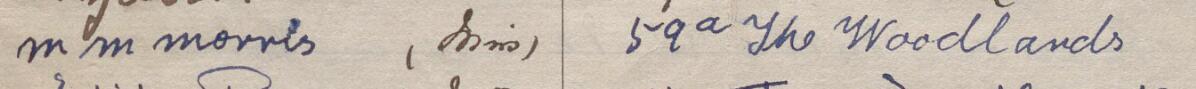 Image of M M Morris (Miss)'s signature and address in the petition