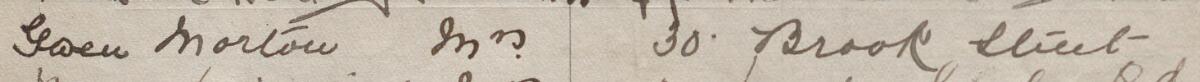 Image of Gwen Morton Mrs's signature and address in the petition