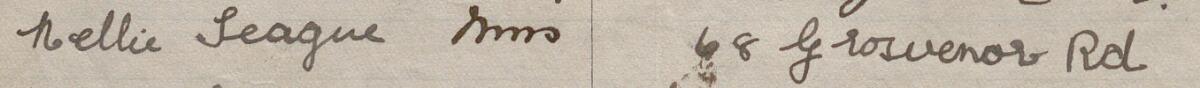 Image of Nellie Teague's signature and address in the petition