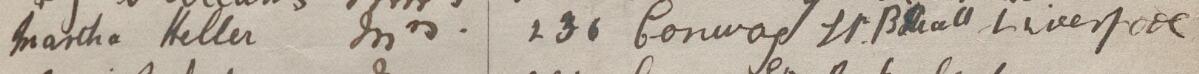 Image of Martha Heller Mrs's signature and address in the petition