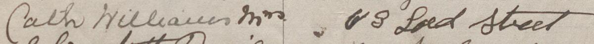 Image of Cath Williams Mrs's signature and address in the petition