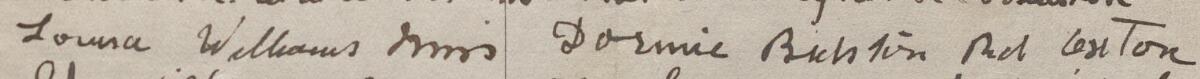 Image of Lorna Williams Miss's signature and address in the petition