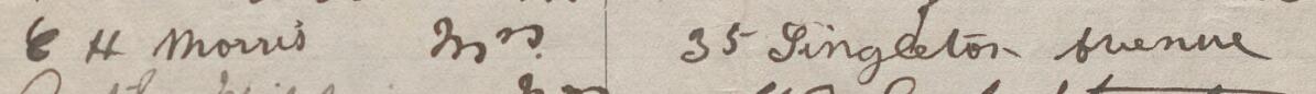 Image of E H Morris Mrs's signature and address in the petition