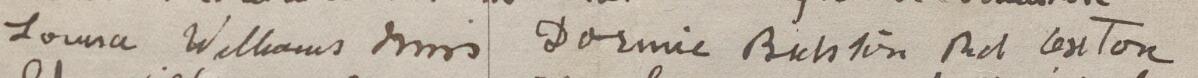 Image of Lorna Williams Miss's signature and address in the petition