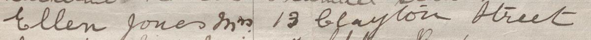 Image of Ellen Jones Mrs's signature and address in the petition