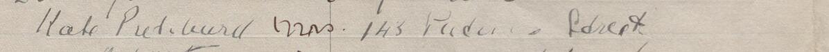 Image of Kate Pudiburll Mrs's signature and address in the petition