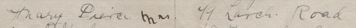 Image of Mary Pierce Mrs's signature and address in the petition