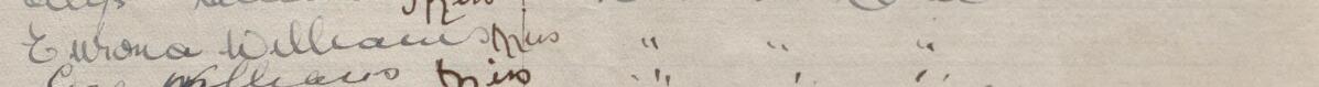 Image of Eurona Williams Miss's signature and address in the petition