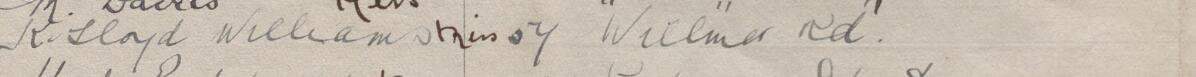 Image of K. Lloyd Williams Miss's signature and address in the petition
