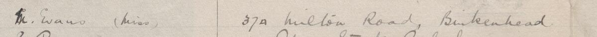 Image of M Evans (Miss)'s signature and address in the petition