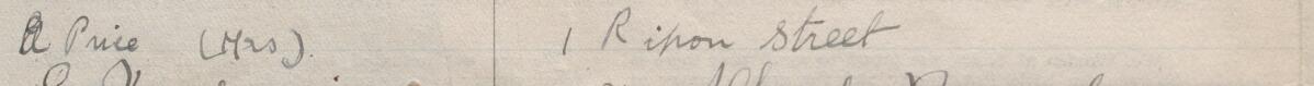 Image of B Price (Mrs)'s signature and address in the petition