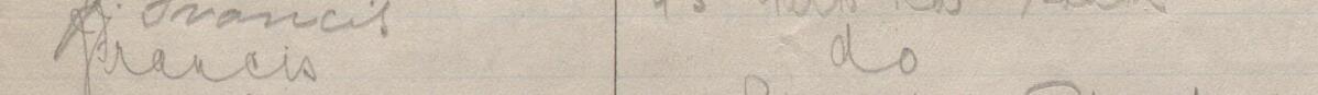 Image of J Francis's signature and address in the petition