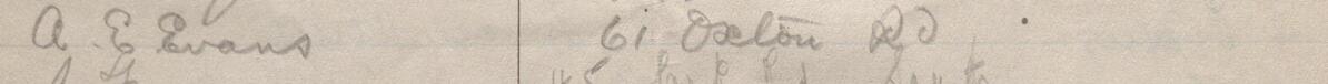 Image of A. E Evans's signature and address in the petition