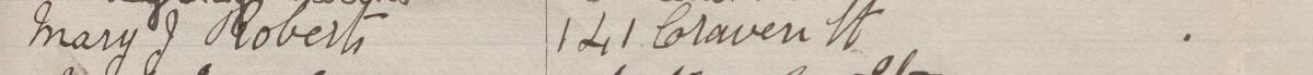 Image of Mary J Roberts's signature and address in the petition