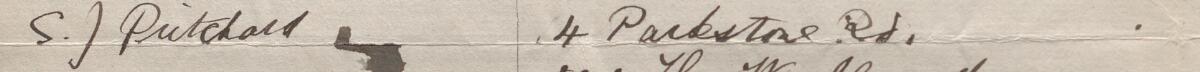 Image of S.J Pritchard's signature and address in the petition